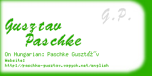 gusztav paschke business card